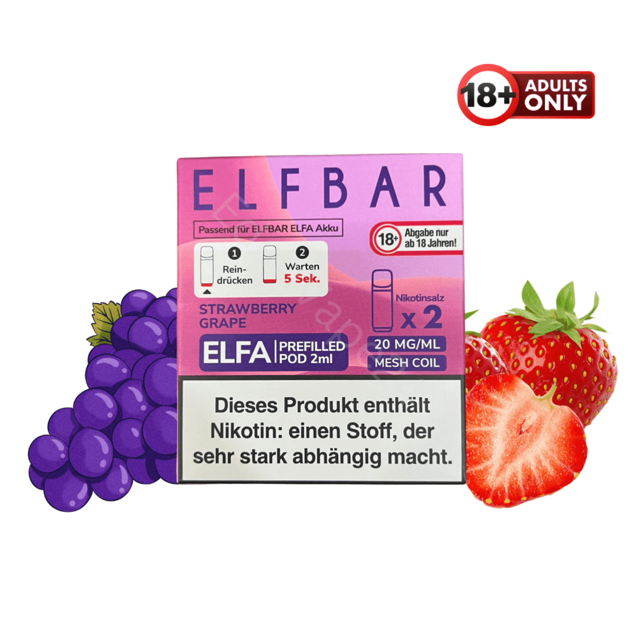 Elfbar ELFA Pod - Strawberry Grape - EdenVape24